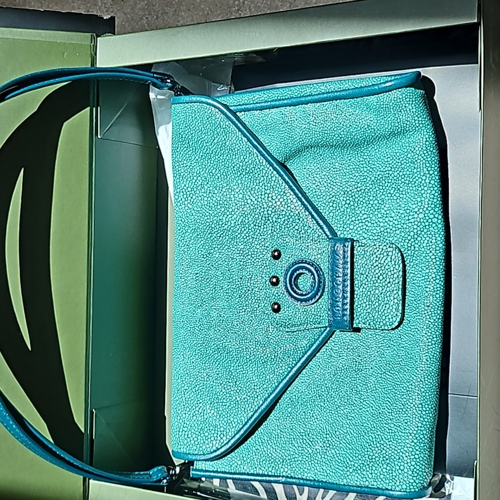 NWT Longchamp Kate Moss Shoulder/Clutch Bag Emerald, Kate Moss Zebra print scarf